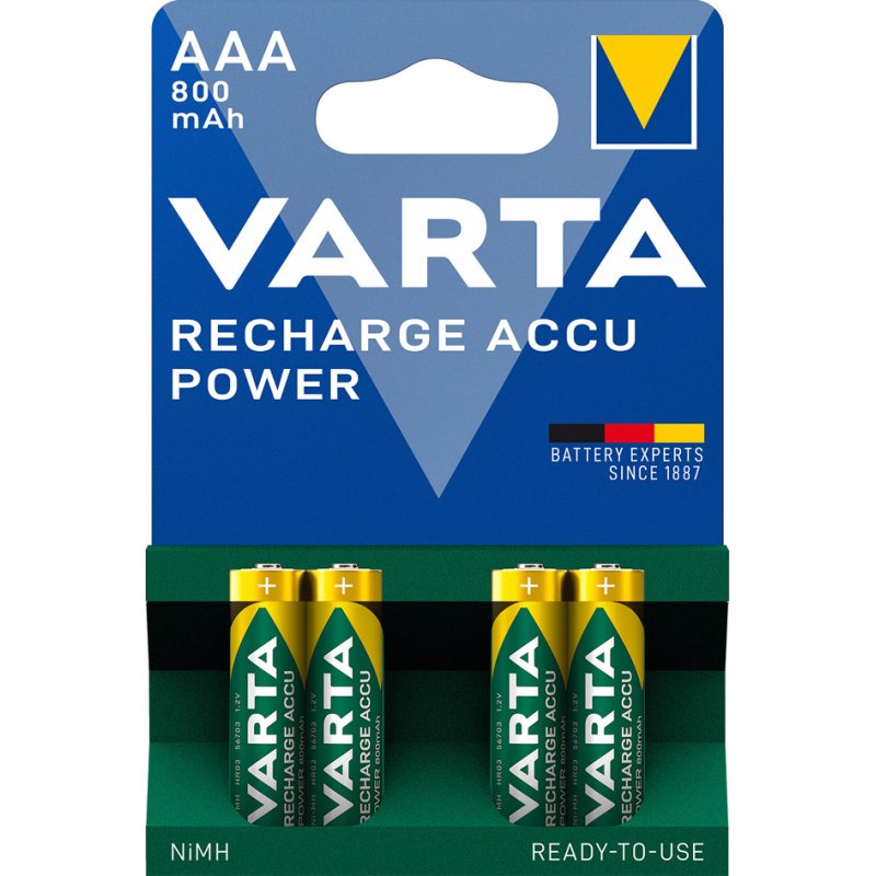 VARTA oplaadbare AAA batterijen 800 mAh