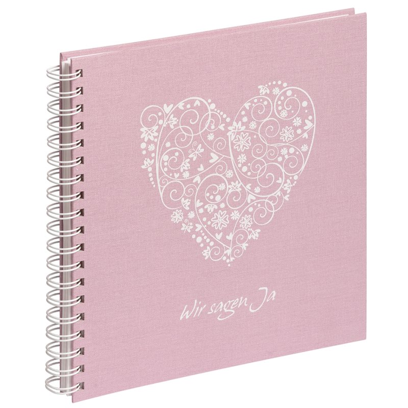 PAGNA spiraalalbum Hochzeit Spira, stoffband met witdruk, 240 x 250 mm, mint