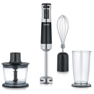 SEVERIN staafmixer 600 Watt, roestvrijstaal/zwart met accessoires