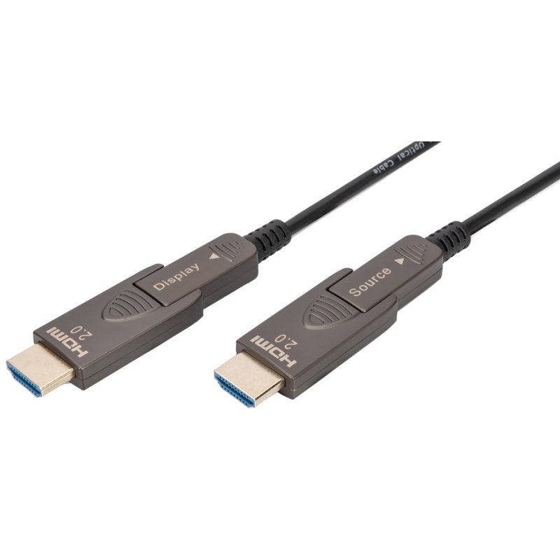 DIGITUS HDMI glasvezelkabel 4K 20 meter zwart