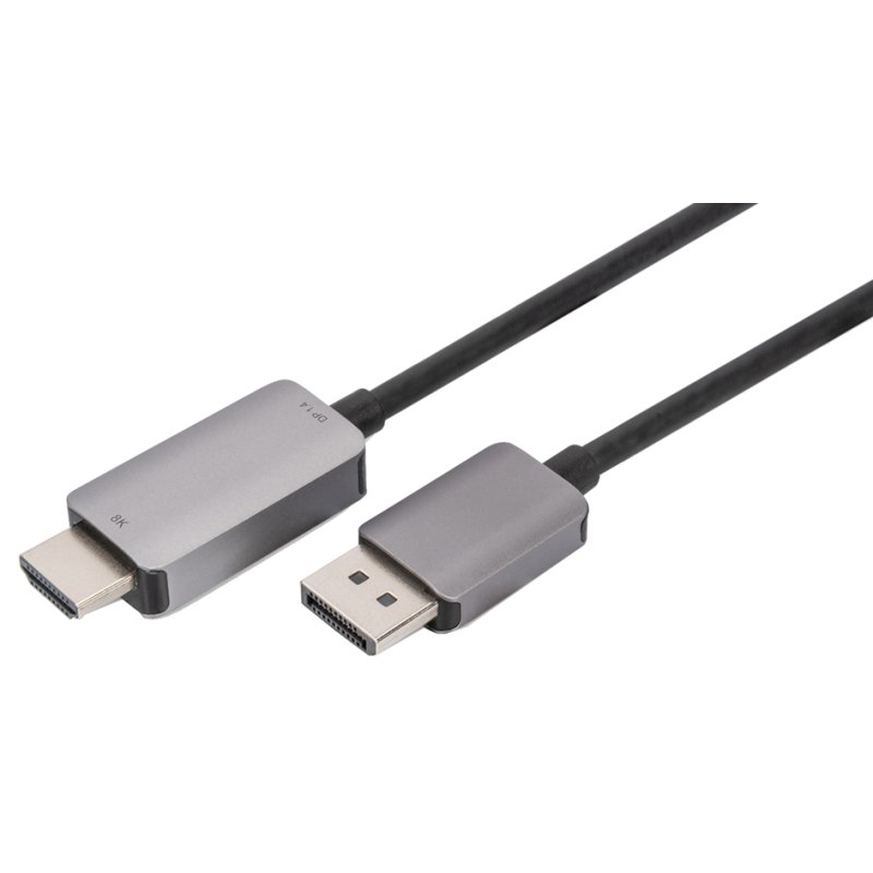 DIGITUS DisplayPort naar HDMI adapterkabel, 8K ondersteuning, 1,8m