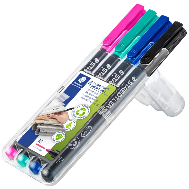STAEDTLER Lumocolor permanente markers, 4 stuks