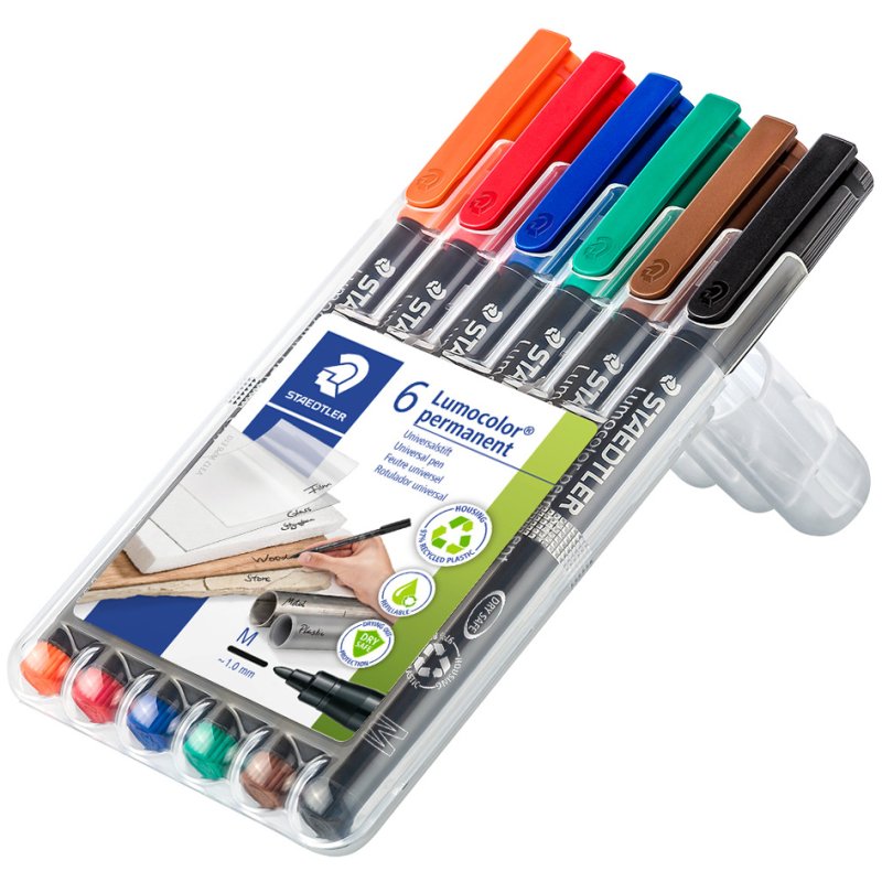 STAEDTLER Lumocolor permanente markers, 4 stuks