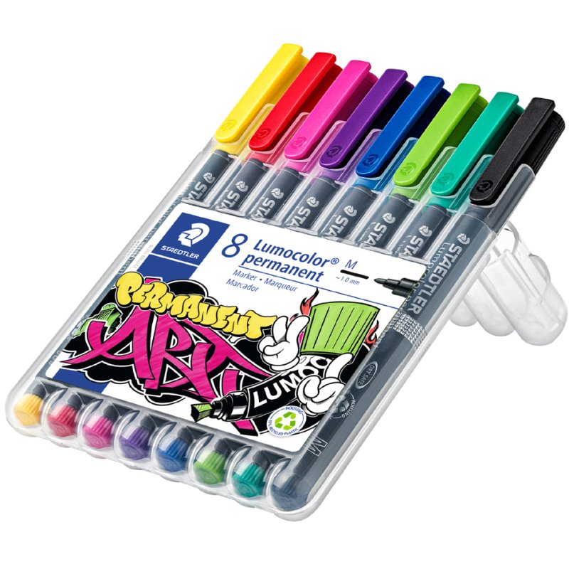 STAEDTLER Lumocolor permanente markers, 4 stuks