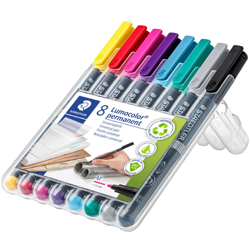 STAEDTLER Lumocolor permanente markers, 4 stuks