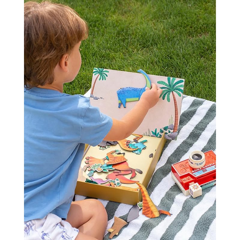 Kids magneetspel dinosaurussen, 52 magneten