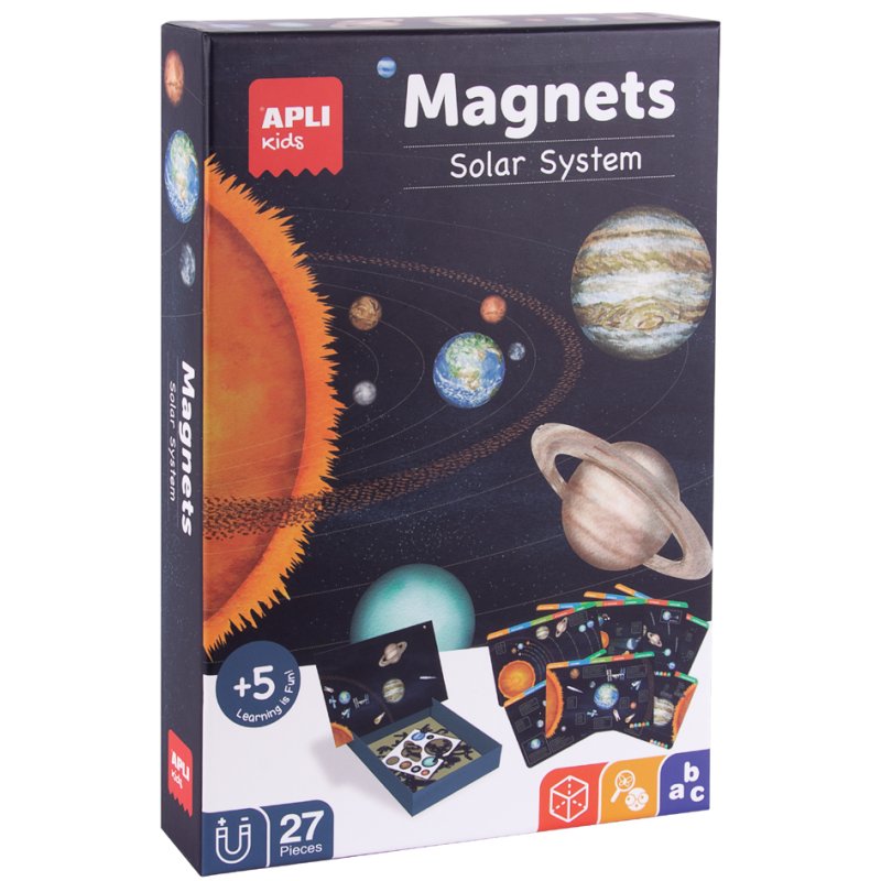 Magnetisch leer- en speelspel 'Zonnestelsel', 27 magneten