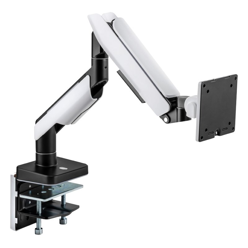 LogiLink Gaming Monitorarm 458mm met verlichting zwart/wit
