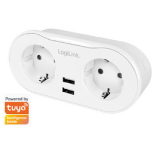 LogiLink slimme stopcontact met 2 stopcontacten en 2 USB-poorten