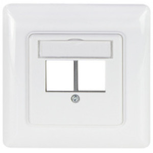 LogiLink inbouwdoos voor Keystone modules, 2-voudig, wit