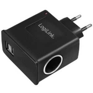 LogiLink AC/DC-lader met sigarettenaanstekeraansluiting