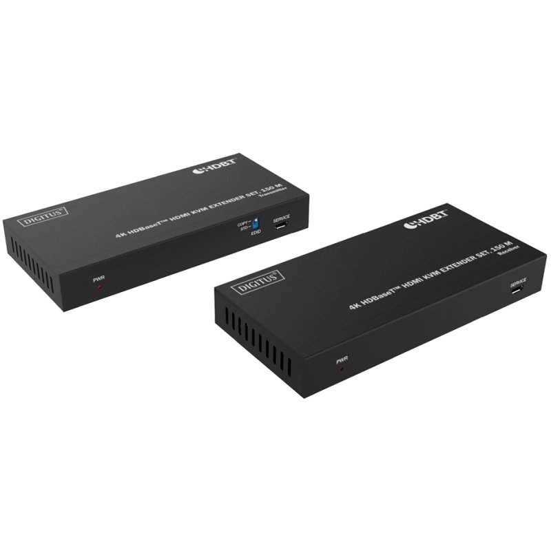 DIGITUS 4K HDBaseT HDMI KVM verlengset, 150 meter