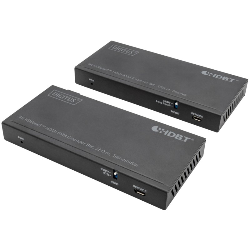 DIGITUS 4K HDBaseT HDMI KVM verlengset, 150 m