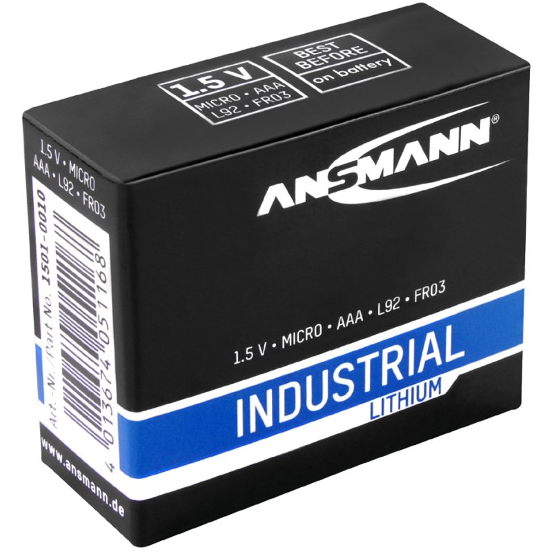 ANSMANN Lithium Batterijen Industrial AAA, 10 stuks