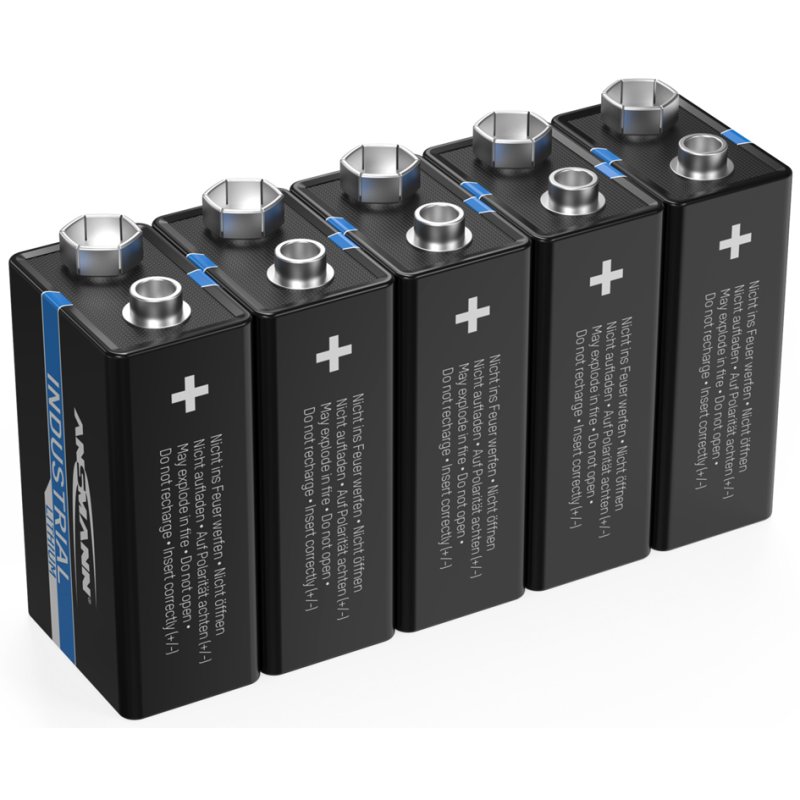 ANSMANN Lithium 9V blokbatterijen, 5 stuks