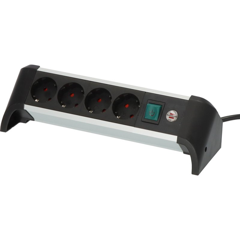 Brennenstuhl bureau stekkerdoos Alu-Office-Line, 4-voudig