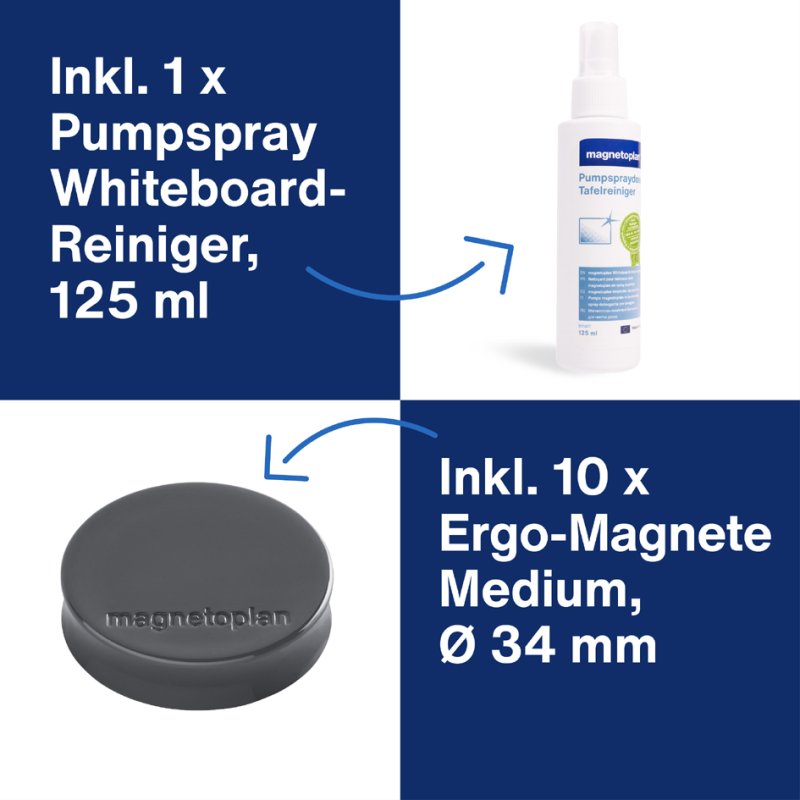 Magnetoplan Whiteboard Essentials Kit, rood