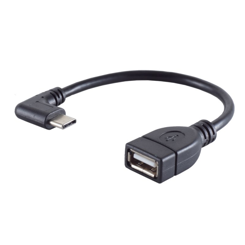 USB-C naar USB-A adapter haaks 12cm
