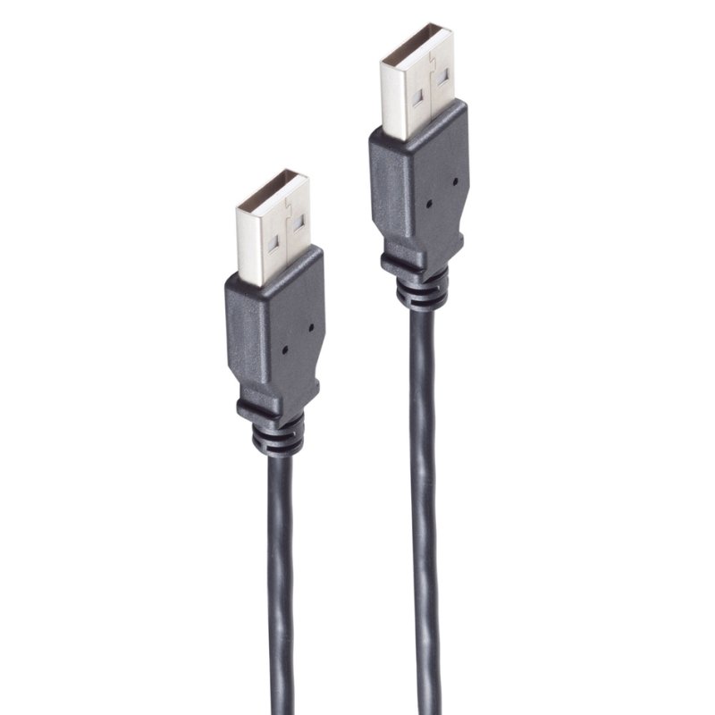 shiverpeaks USB 2.0 kabel A-stekker naar A-stekker 1,8m zwart