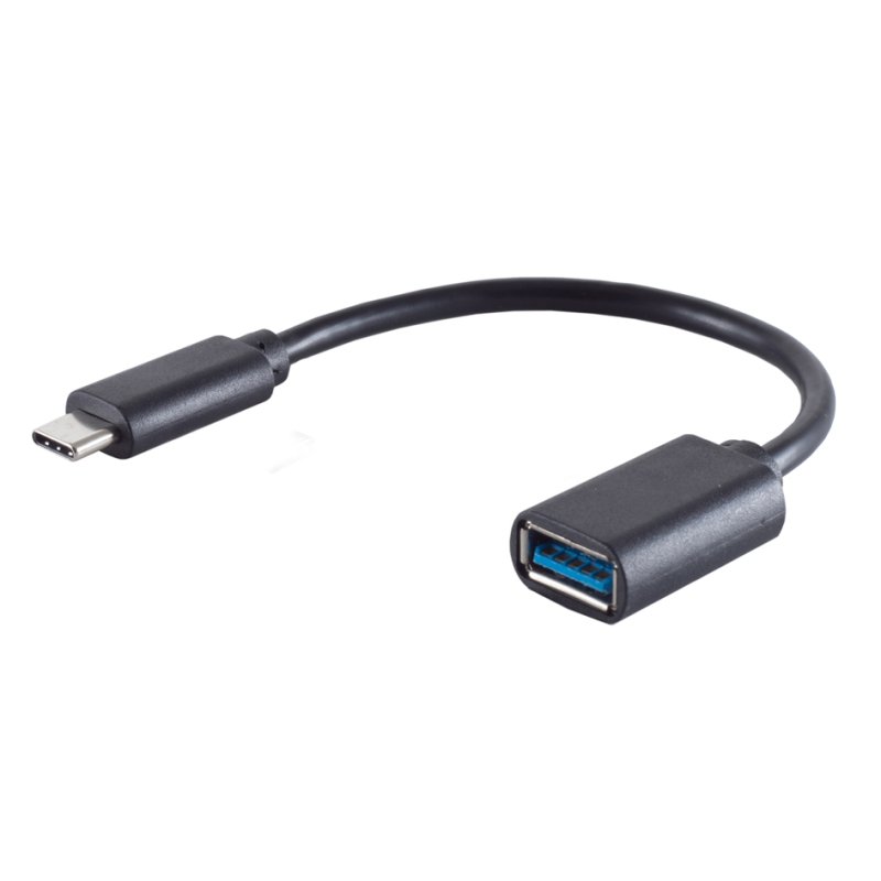 shiverpeaks USB-C naar USB-A adapter 3.0 OTG kabel 10cm