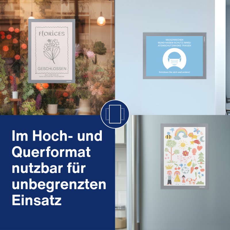 Magnetoplan Magnetisch infoframe A4, rood