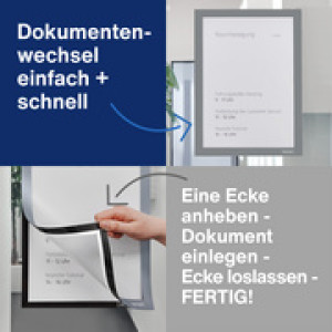 Magnetoplan magnetische infolijsten DIN A4, 6 stuks gekleurd gesorteerd