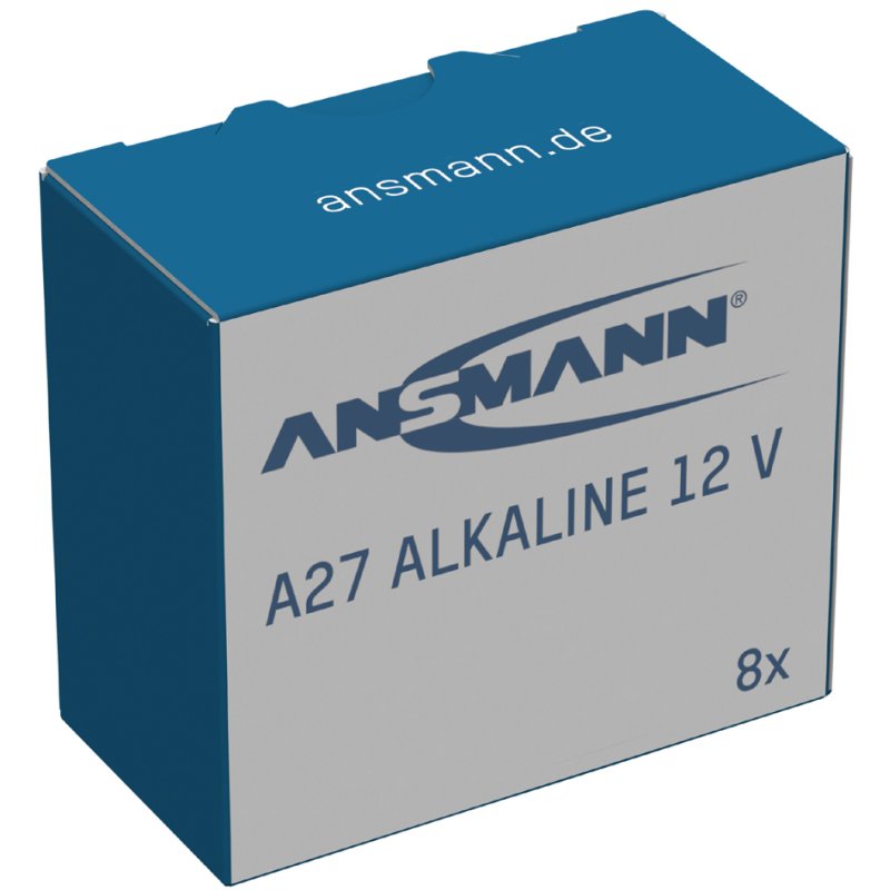 ANSMANN alkaline batterijen A27/LR27, 12V, 8 stuks