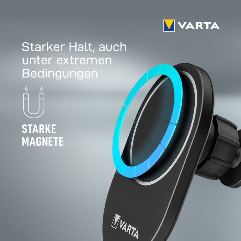 VARTA Mag Pro draadloze autolader met magnetische houder, zwart
