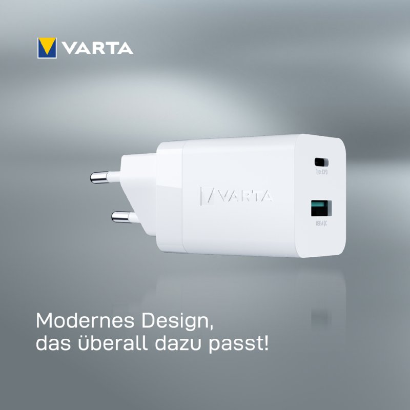 VARTA USB-oplader Speed Charger 38W wit met USB-C en USB-A aansluiting