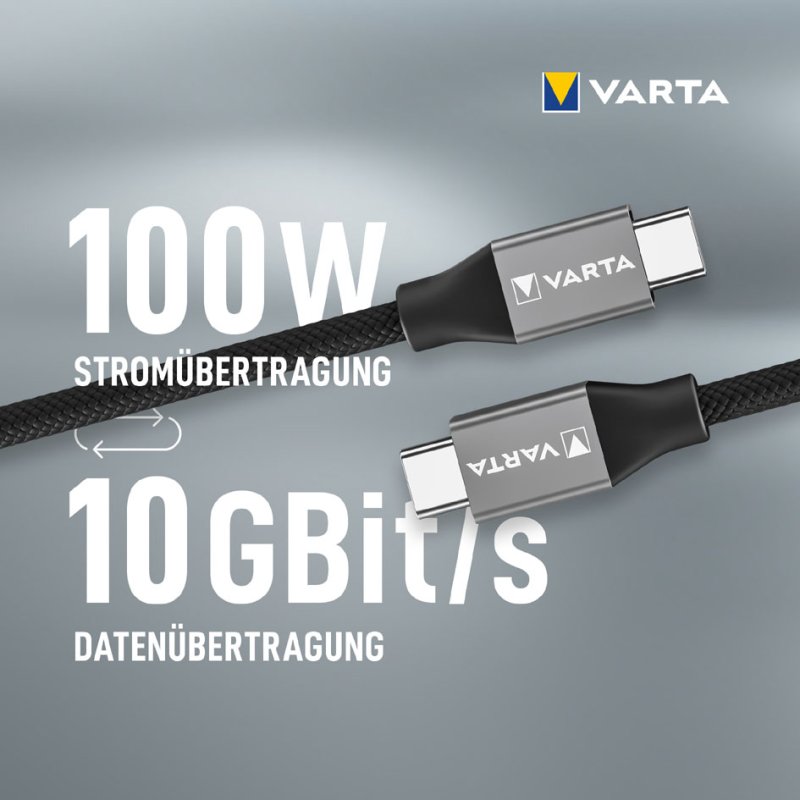 VARTA USB-C naar USB-C kabel 2 meter - Speed Charge & Sync