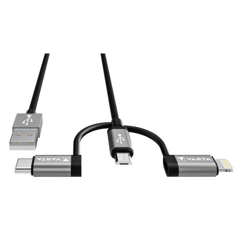 VARTA 3-in-1 oplaadkabel Speed Charge & Sync 2 meter