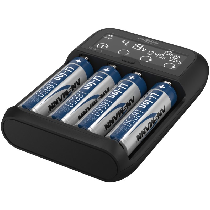 ANSMANN Lithium 4 oplader voor NiMH en Li-Ion accu's