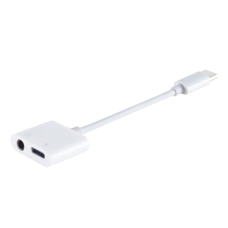 shiverpeaks USB-C naar 3,5mm jack adapter met oplaadpoort