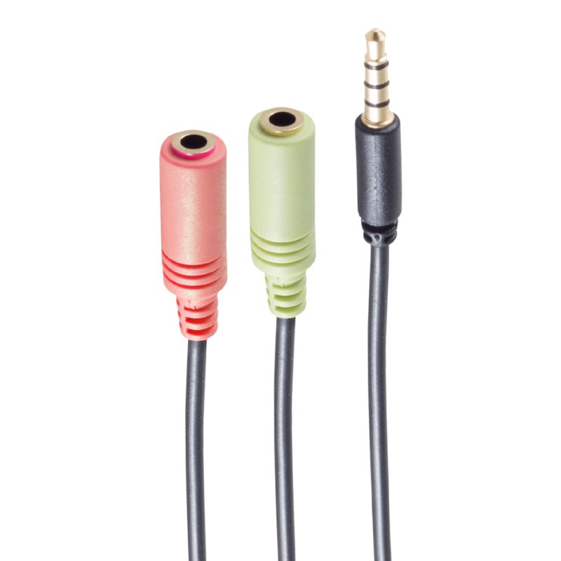 shiverpeaks Headset Y-Adapter 3,5mm jack splitter
