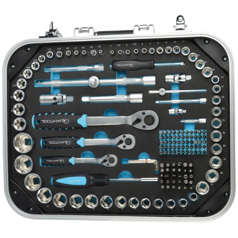 QUANTOOL Dopsleutelset 227-delig in koffer