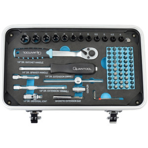 QUANTOOL Schroef- en bitset, 116-delige koffer