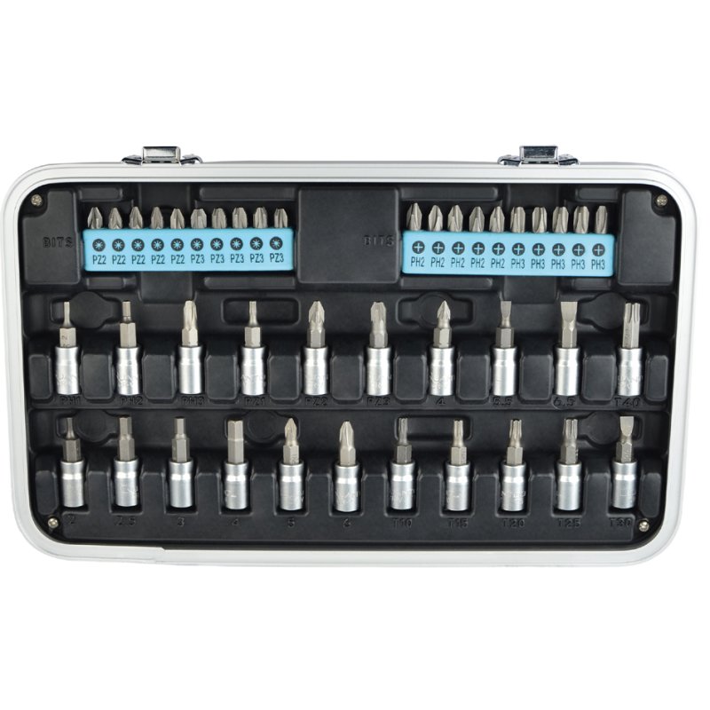 QUANTOOL Schroef- en bitset, 116-delige koffer