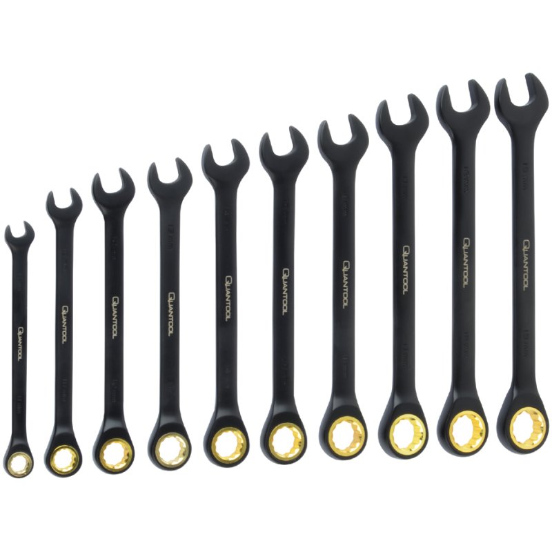 QUANTOOL Steek-ratelsleutelset, 10-delig