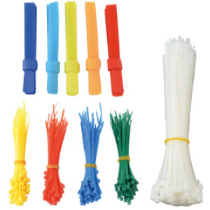 BRÜDER MANNESMANN Tyraps en klittenband set, 350-delig