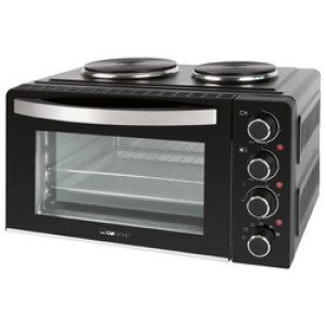 CLATRONIC Compacte keukenunit KK 3786 met 2 kookplaten, zwart