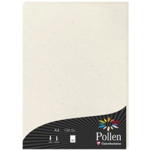 Clairefontaine Pollen gerecycled papier A4 210g naturel wit 25 vel