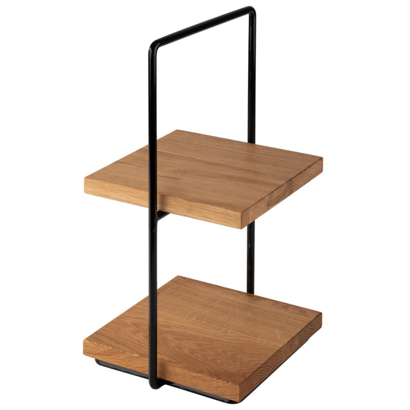 APS Etagère PERFECTO SMALL, 2-laags, eiken, hoogte: 405 mm