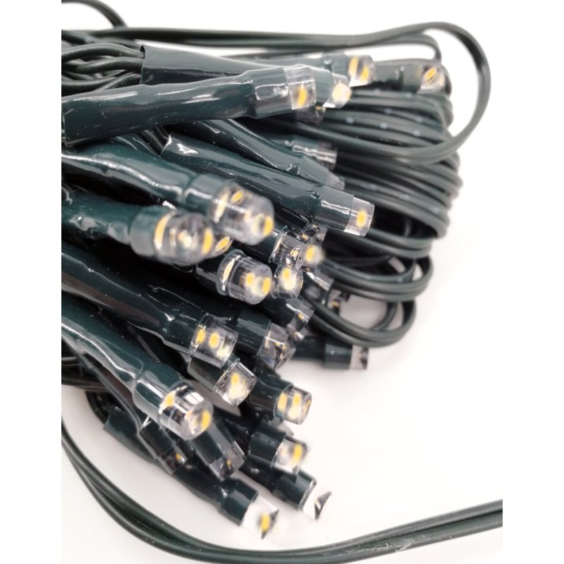 LED-lichtsnoer, groen, 80 lichten, spatwaterdicht.