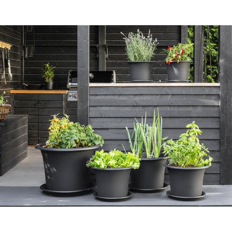 Orthex bloempot BOTANICA zwart 60cm diameter