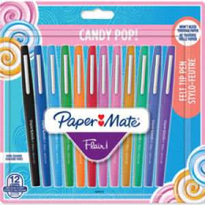 Paper Mate viltstiften Flair Candy Pop set van 12 stuks
