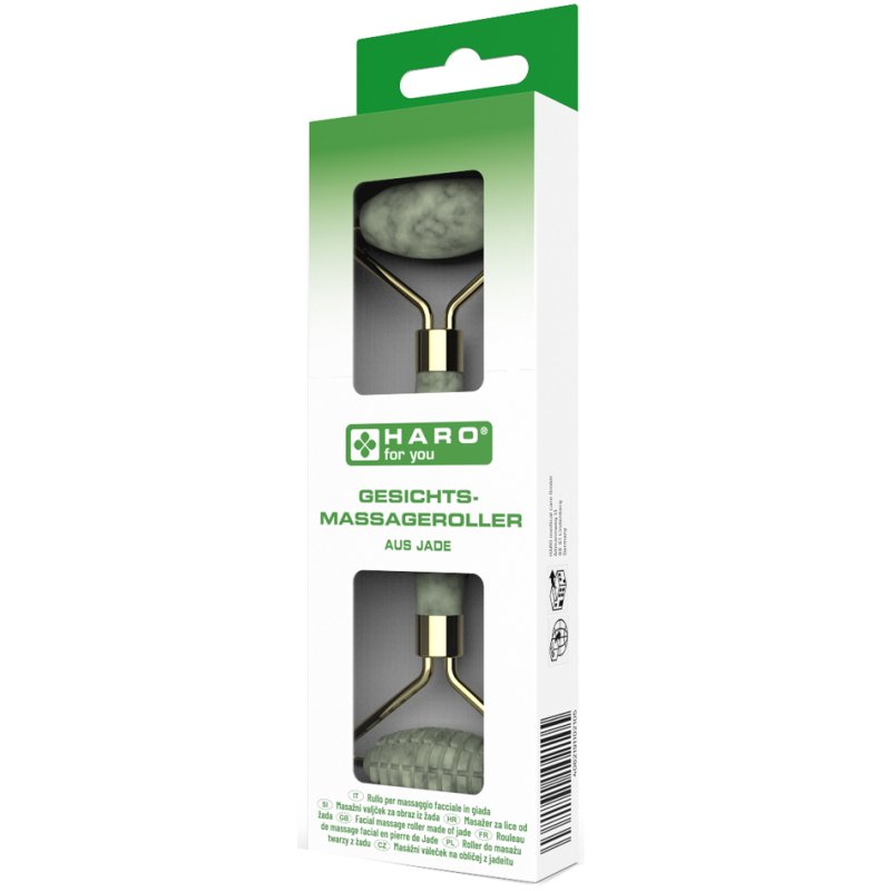 Gezichtsmassageroller van jade, groen