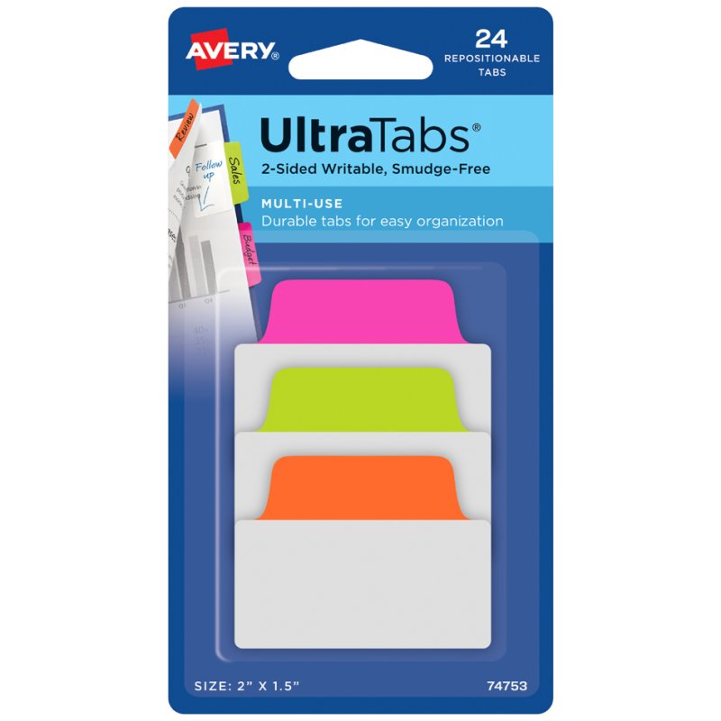 AVERY Zweckform haftstrepen UltraTabs wit, 50,8 x 38 mm