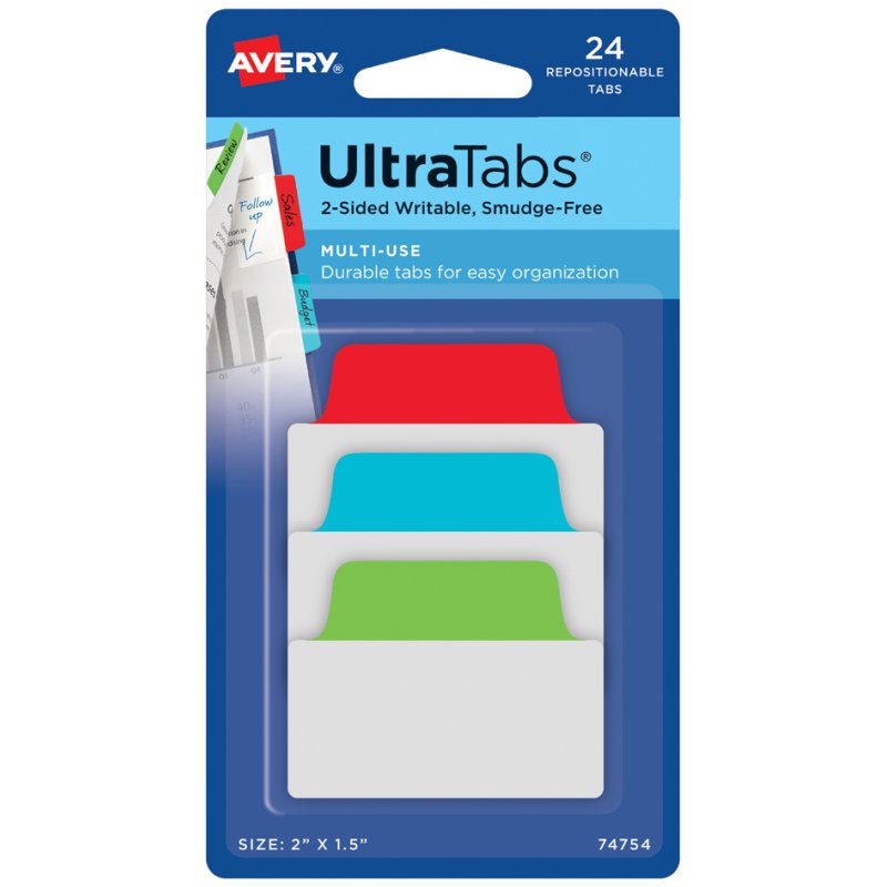 AVERY Zweckform haftstrepen UltraTabs wit, 50,8 x 38 mm
