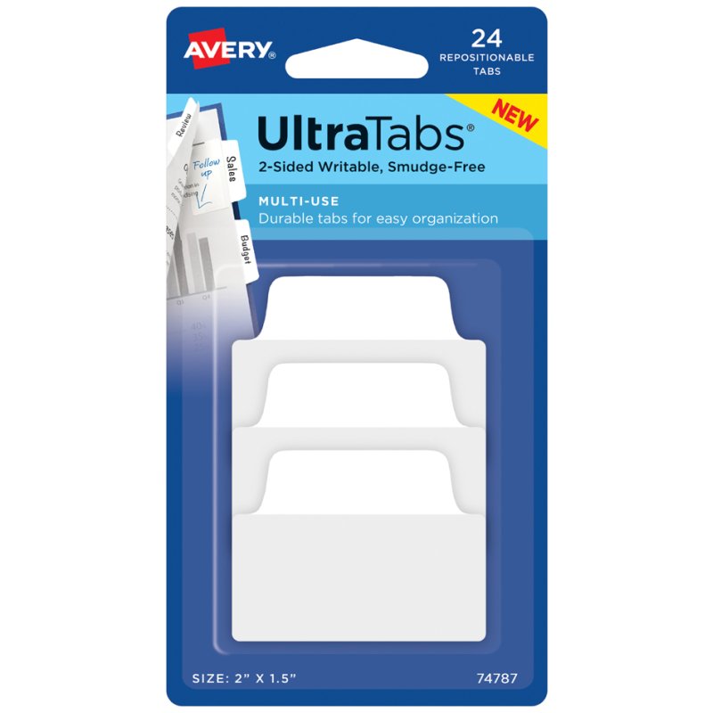 AVERY Zweckform haftstrepen UltraTabs wit, 50,8 x 38 mm