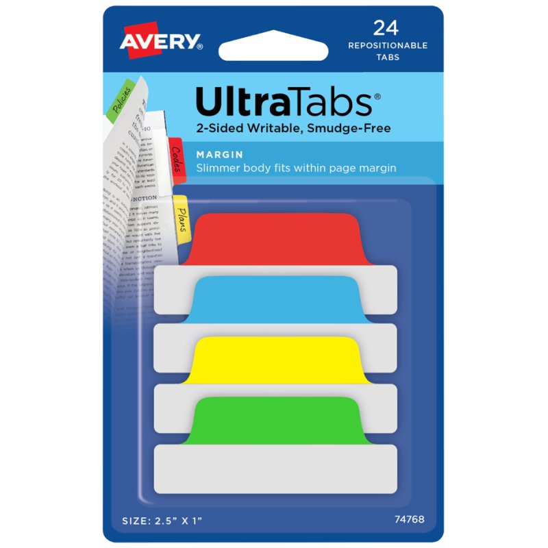 AVERY Zweckform kleefstrips UltraTabs Neon, 63,5 x 25 mm